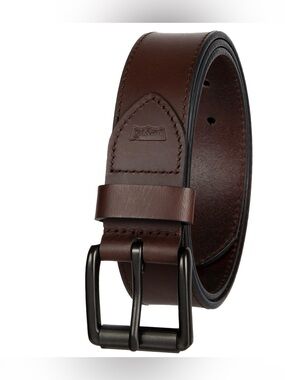 Levi's Dark Brown Leather Belt with Black Buckle